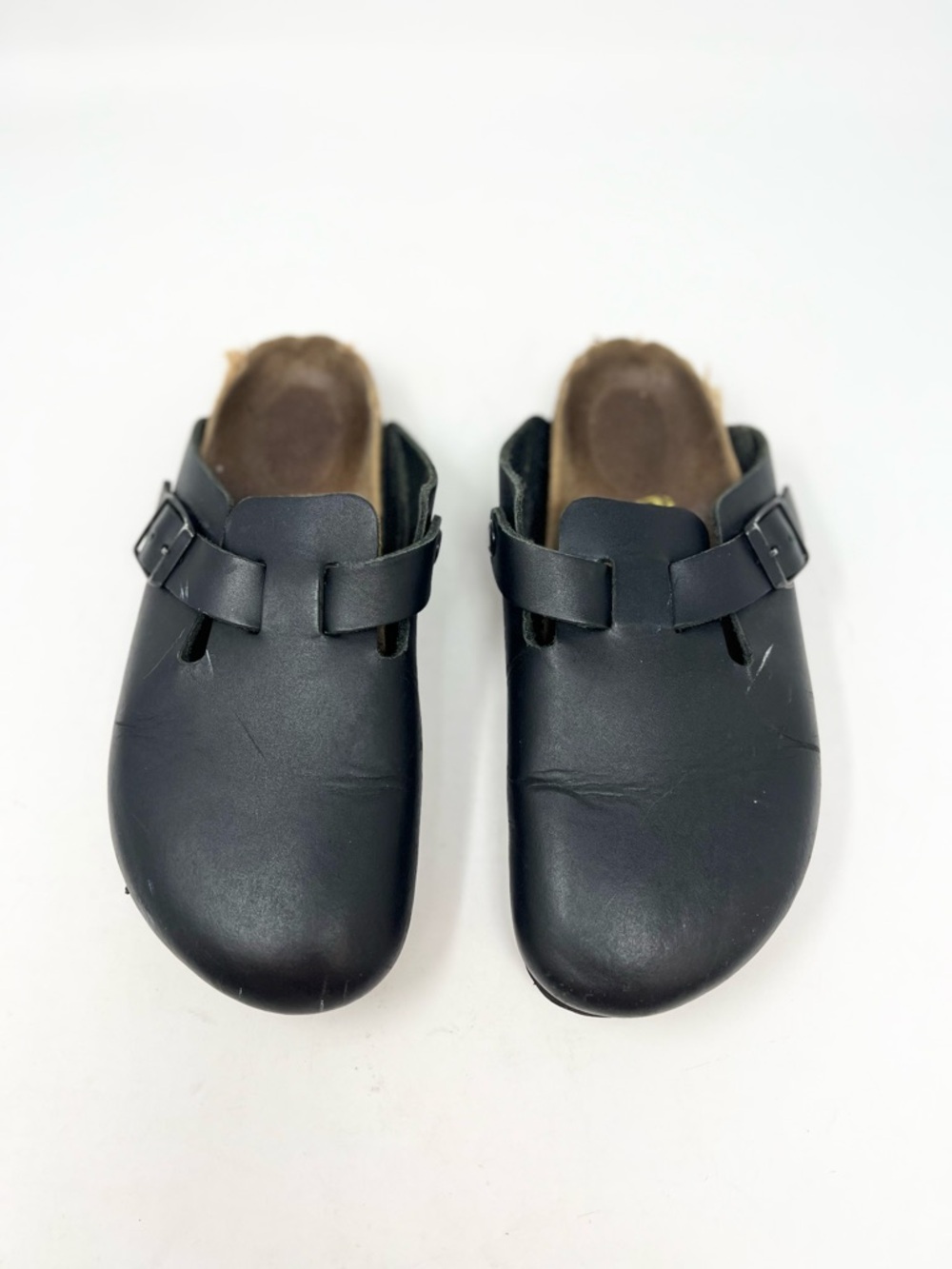 BIRKENSTOCK Boston Black Leather Clogs Size 39 EU Women’s 8 US Narrow *Worn*